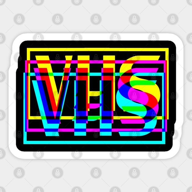 Retro VHS Glitched Sticker by Meta Cortex